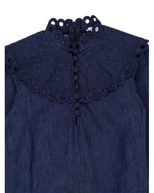 Zimmermann Blue Mahon Denim Mini Dress