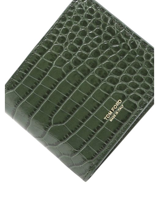 Tom Ford "T Line" Brieftasche in Green für Herren