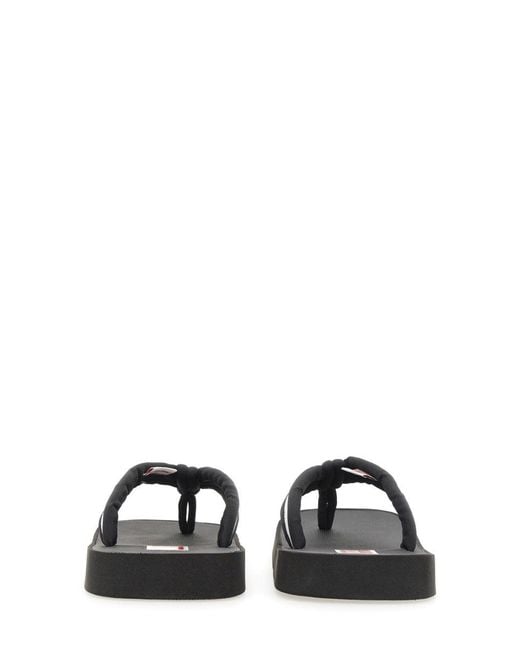 KENZO Black Slide Sandal With Logo for men