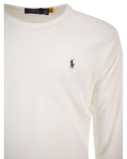 Polo Ralph Lauren White Terry Cloth Sweatshirt