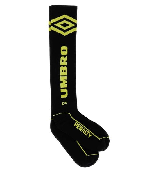 Umbro Black Stretch Cotton Blend Socks for men
