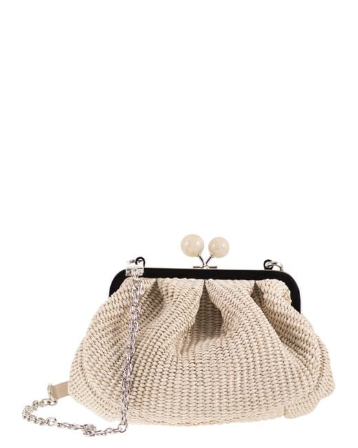 Weekend by Maxmara Natural Wkapalmas Raffia Effect Pasticcino Bag