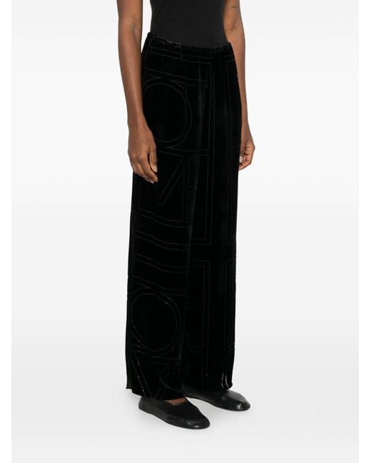 Totême Monogram Pyjamabroek in het Black