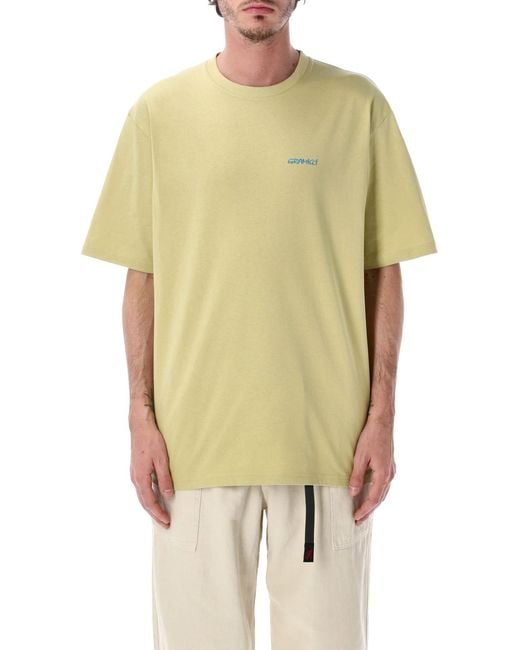 Gramicci Yellow Ice Sculpture Cotton T-Shirt