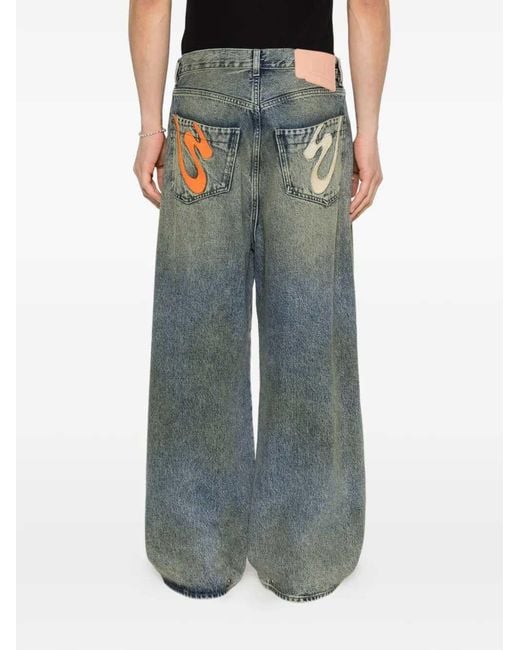 PDF Blue Pleated Jeans for men