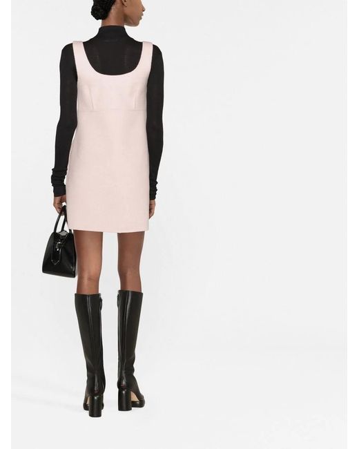 P.A.R.O.S.H. Pink Sleeveless Wool Minidress