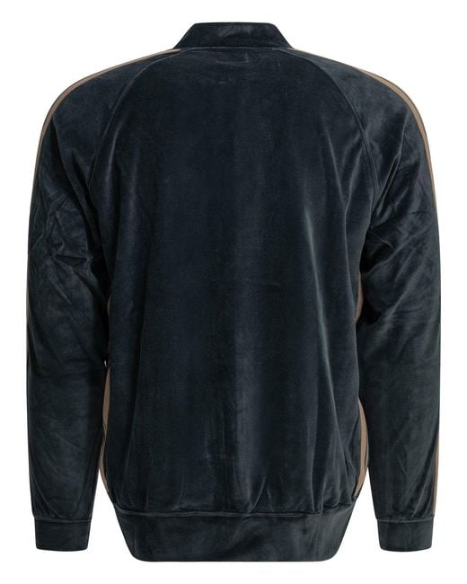 Needles Blue Track Cotton Polyester Sweatshirt for men