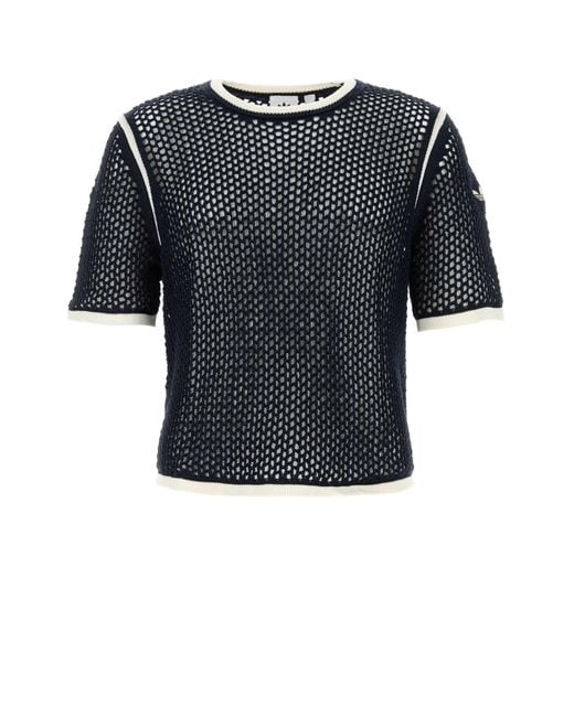 Adidas Black Crochet T Shirt for men