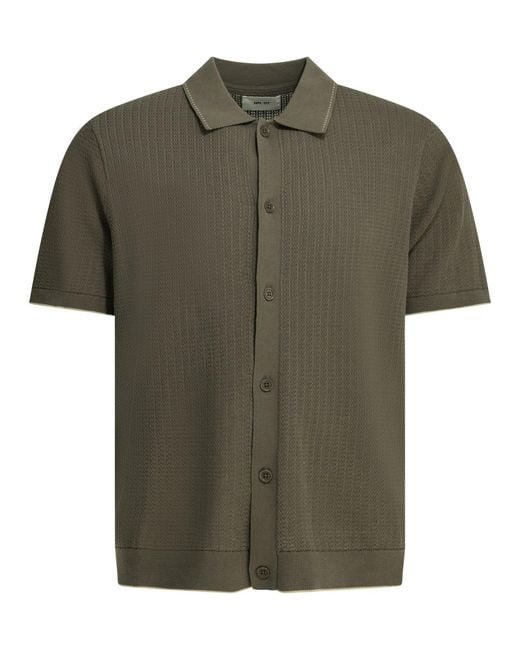 NN07 Green "Nalo" Polo Shirt With Buttons
