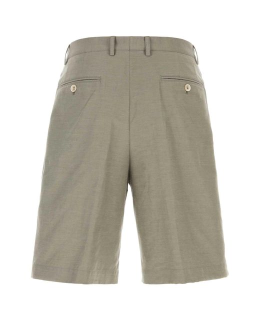 Brunello Cucinelli Gray Solid Shorts for men