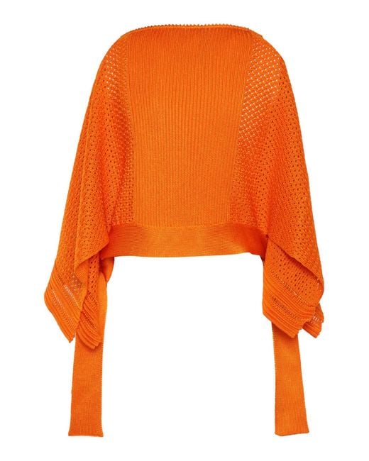Alberta Ferretti Orange Girocoll
