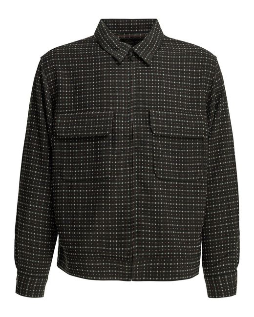 "Dobby Square" Lightweight Jacket Needles de color Black