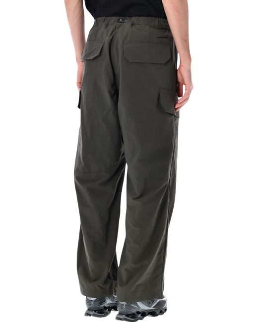 And Wander Black Cargo Trousers for men