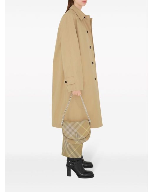 Burberry Natural Checked Wool Trousers
