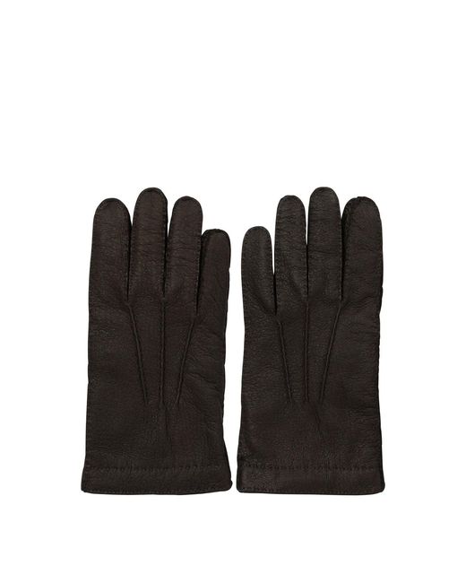 Restelli Black 42/F Gloves for men