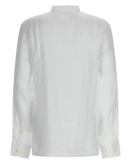 120% Lino White Camicia for men