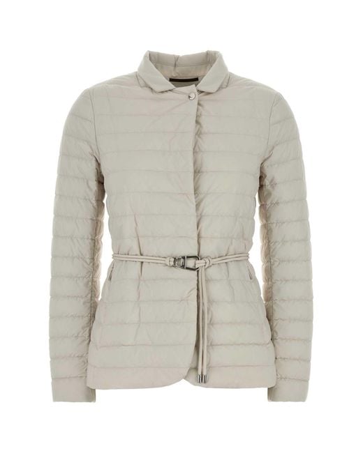 Moorer White Chalk Nylon Blend Lanzada Down Jacket