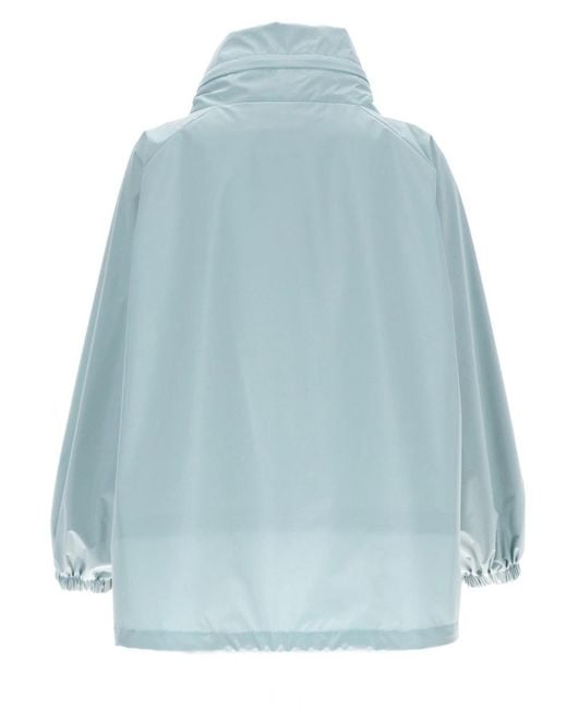 Moorer Blue Azure Polyester Trench Coat