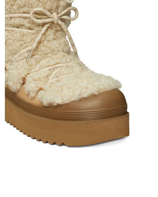 Tory Burch Natural Mellow Shearling Boots