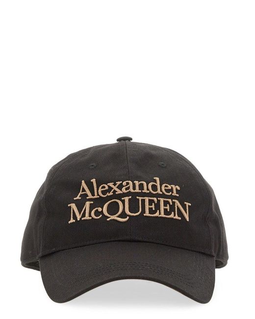 McQueen Black Baseball Cap for men