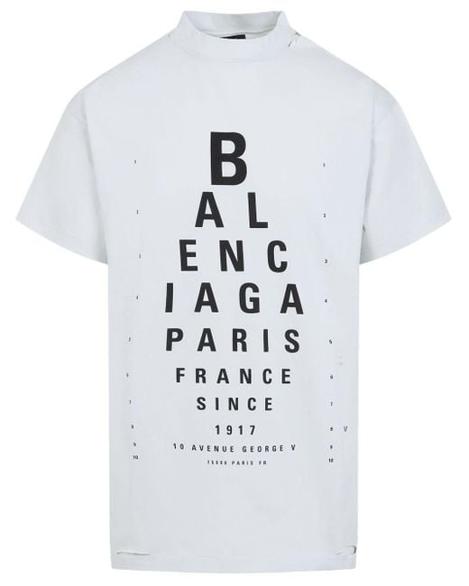 Balenciaga T-Shirt Met Logoprint in het White