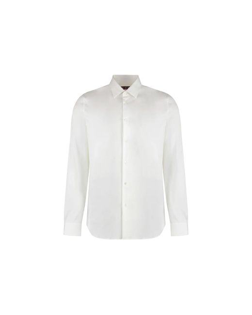 Camicia Poplin Di Cotone di Gucci in White da Uomo