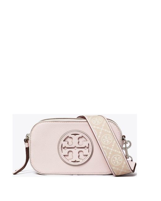 Tory Burch Miller Mini Lederen Cameratas in het Pink