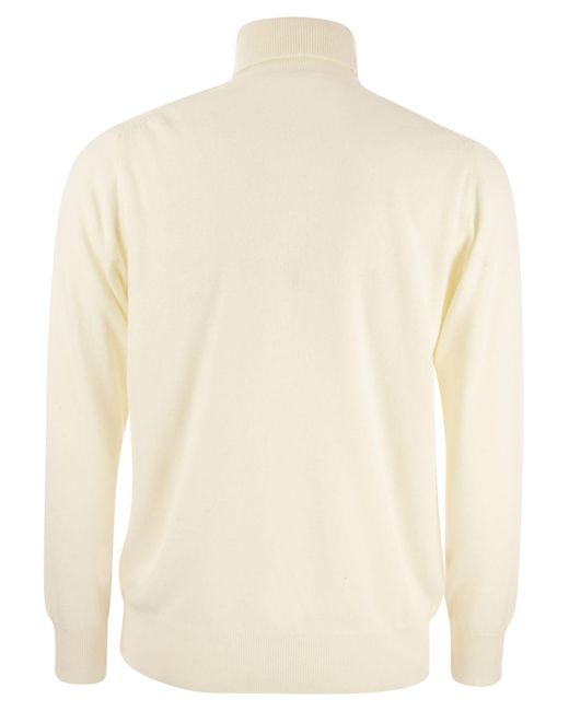 Wool y Cashmere Blend Turtleneck Sweater Setimana en Bianco Mc2 Saint Barth de hombre de color Natural