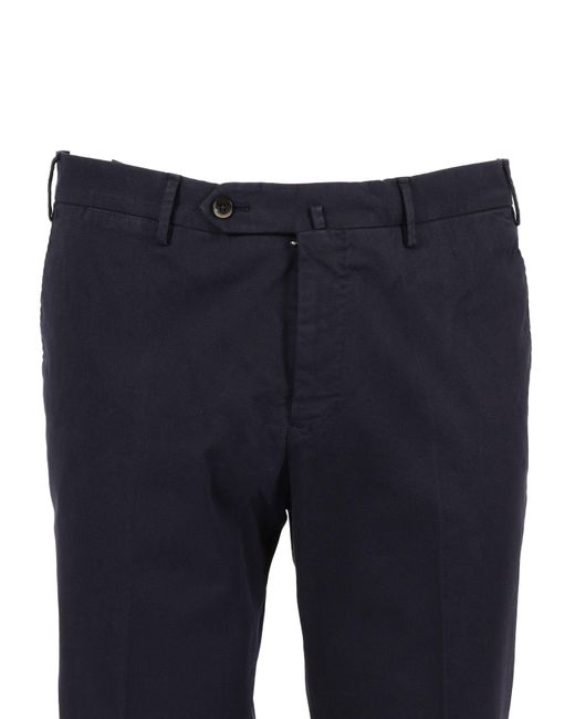 PT01 Blue Slim, Flat Front, Diagonal Pockets, Unfinished