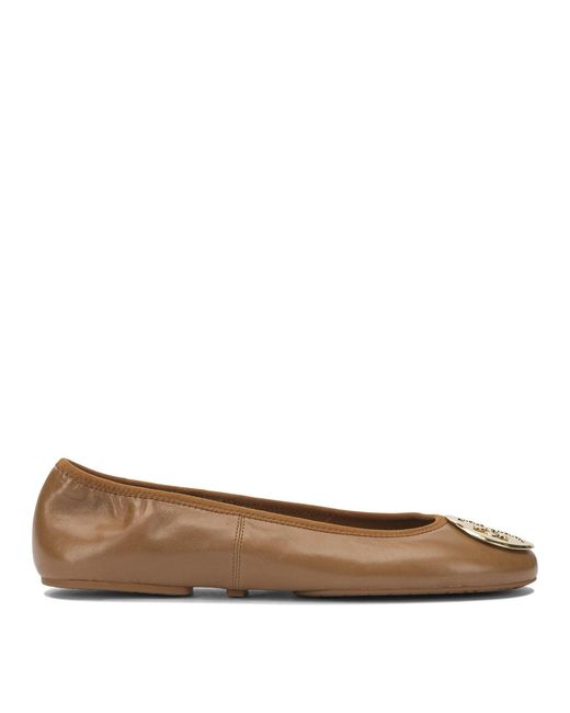 Tory Burch Ballerina's Van in het Brown