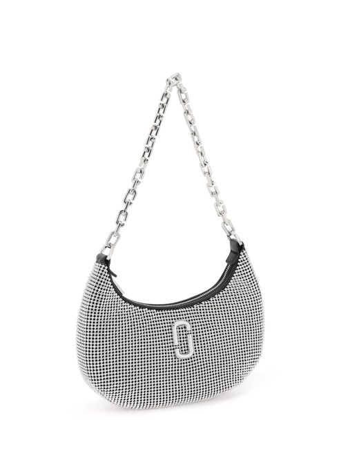 La bolsa de curva pequeña de diamantes de imitación Marc Jacobs de color Gray