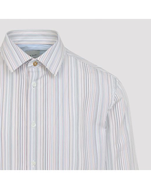 Paul Smith Regular Stripe Shirt in het Blue