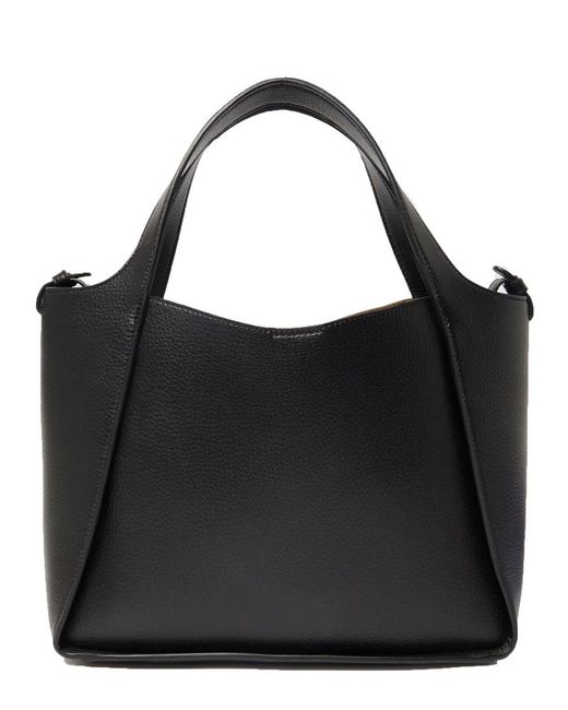 Stella McCartney Black Logo Crossbody Tote Bag