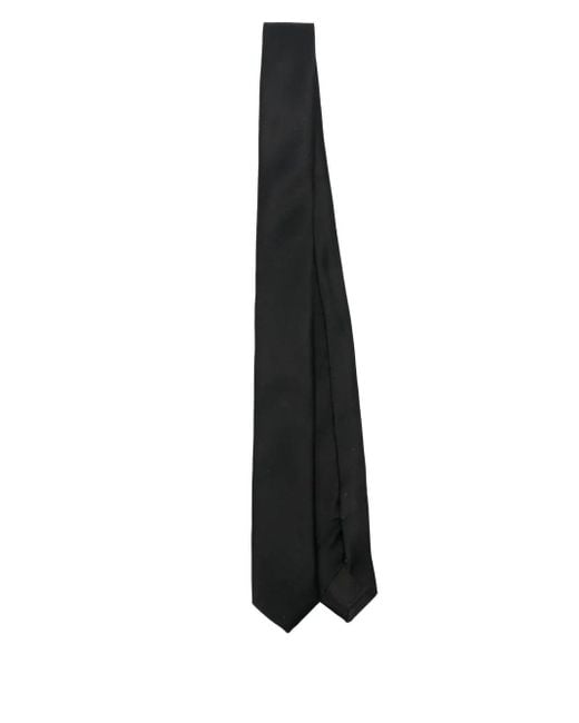 Corbata de color simple Lardini de hombre de color Black