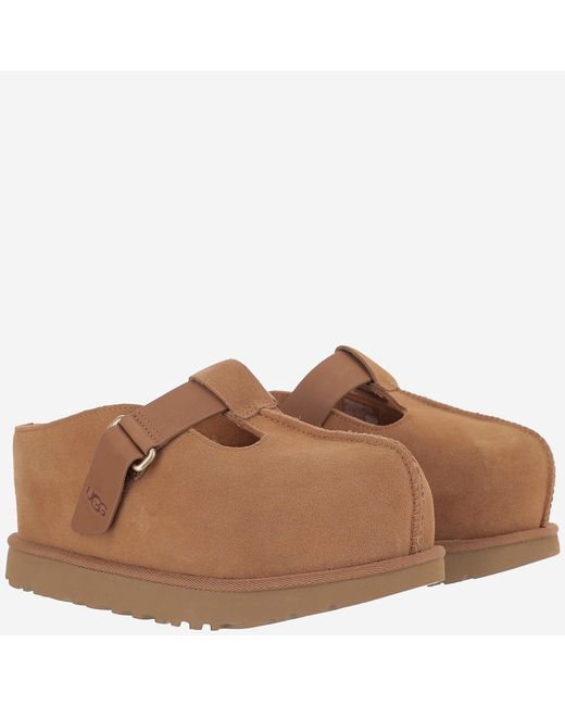 Ugg Brown Goldenstar Hi Mules