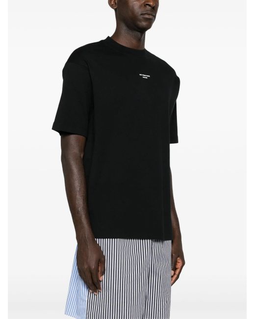 Drole de Monsieur Black Le T Shirt Slogan Classique