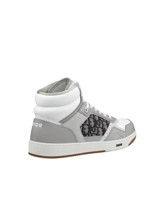 Dior Schuine Hoge Top Sneakers in het Gray voor heren