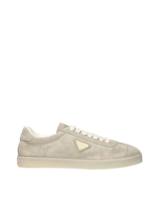 Prada Natural Sneakers Suede/Pumice for men