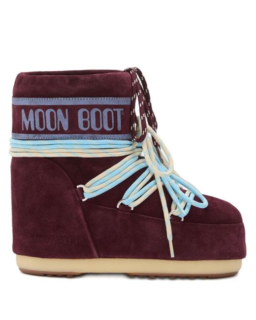 Moon Boot Red Wildlederstiefel