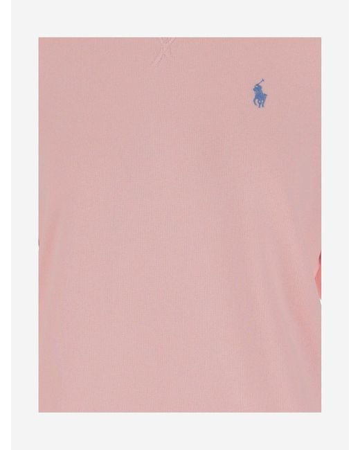Sudadera de mezcla de algodón de con logotipo Polo Ralph Lauren de color Pink