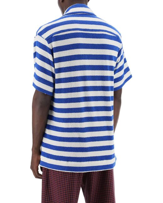 Vivienne Westwood Blue Striped Knit Camp Shirt
