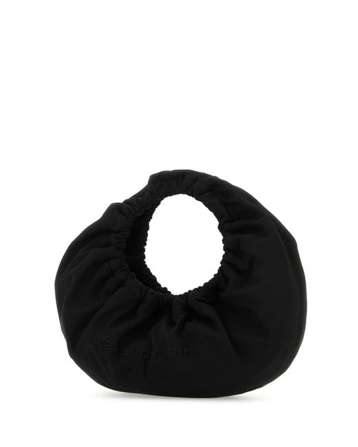 Alexander Wang Black Fabric Crescent Small Handbag