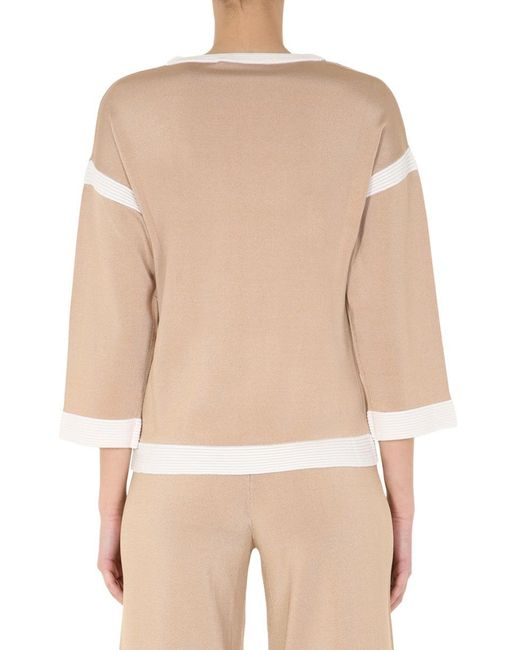 Boutique Moschino Natural Round Neck Sweater