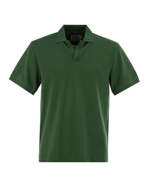 Mc2 Saint Barth Green Charles Piqué Polo Shirt