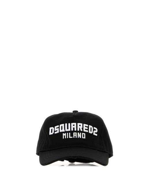 DSquared² Black Cotton Baseball Cap