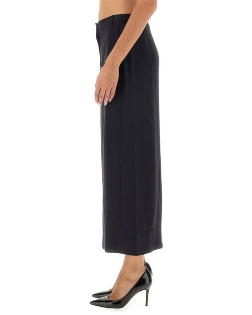 Theory Black Midi Skirt