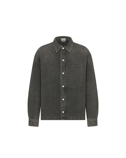 Dior Gray Cotton Denim Jacket for men