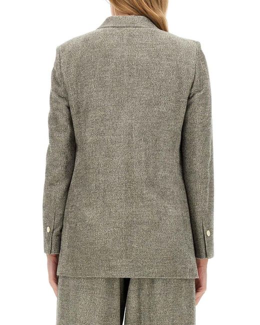 Alysi Gray Double-Breasted Jacket
