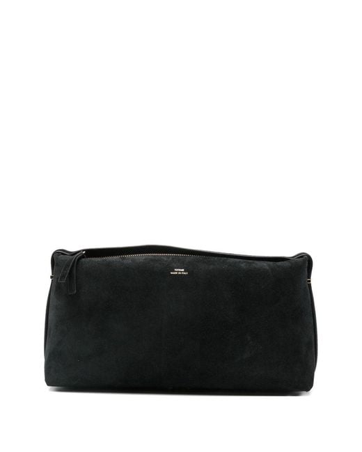 Totême Black Suede Leather Clutch