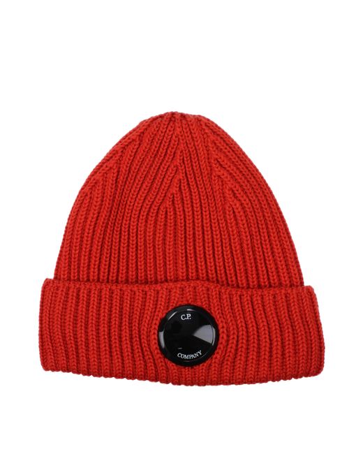 C P Company Red Wool Caps